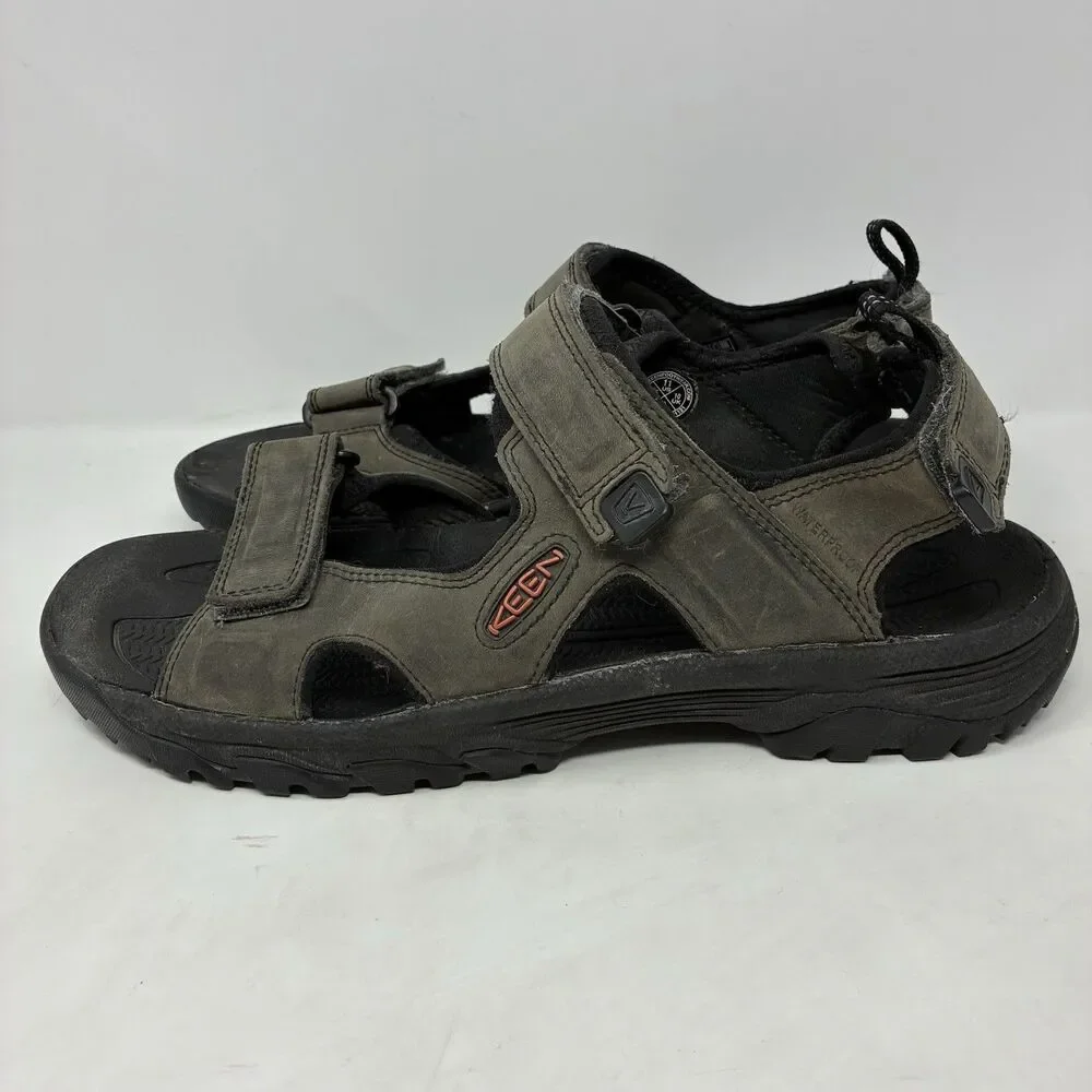 Keen Targhee III Open Toe Sandals Mens Size 11 Shoes Gray Waterproof Leather